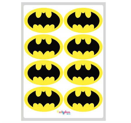 Stickers plancha Batman ovalados 8s 1u